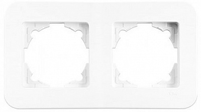 Рамка двухместная Viko Rollina универсальная белый 90480052