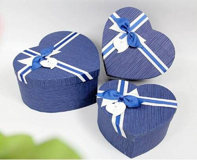 Коробка подарочная UFO Сердце 5039-011 23х26х13 см Dark Blue