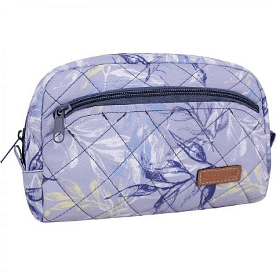 Косметичка Bagland Листочки 1,5 л серый суб.858 (717664) 