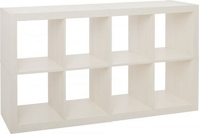Стелаж для книг Inteo Кубус МІКС 2x4 (3D HDF) 290x792x290 мм вудлайн кремовий