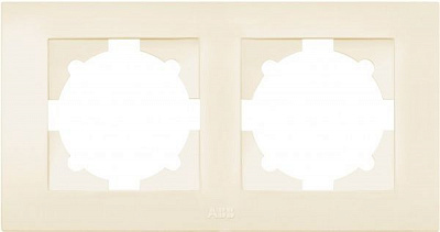 Рамка двомісна ABB Cosmo універсальна кремовий 612-010300-226