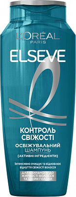 Шампунь Elseve для склонных к жирности волос и кожи головы Контроль свежести 250 мл
