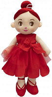 Лялька Девілон 860982 м'яконабивна з вишитим обличчям 36 см червона