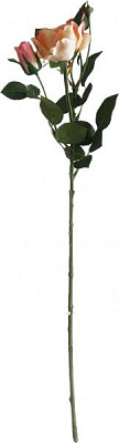 Рослина штучна Гілка троянди лососева 65 см