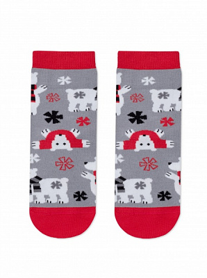 Носки детские унисекс Conte-Kids новогодние 21С-67СП 647 р.20–22 серый 