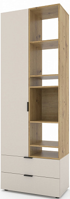 Шкаф Metkas Home A001R 1д2ш ЛДСП 2300х800х420 мм кашемир / дуб артизан / кашемир