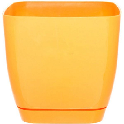 Вазон пластиковий Form Plastic Тоскана Квадро-13 квадратний 1,7л помаранчевий (0731-003)