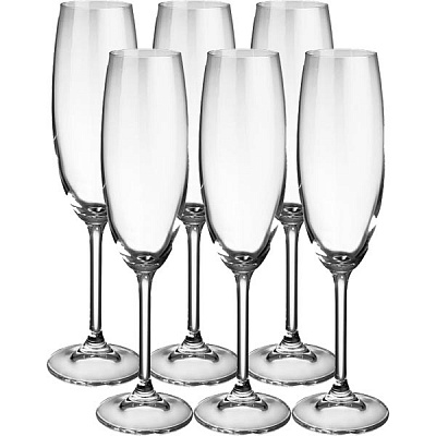 Набор бокалов для шампанского Wine Time 230 мл 6 шт. Bohemia