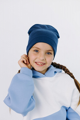 Шапка для дівчаток Obzor р.S синій 100