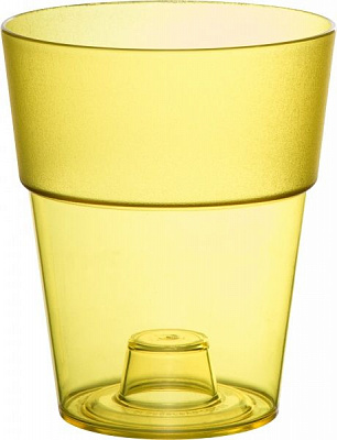 Кашпо для орхідей Коло круглий 1,5л жовтий