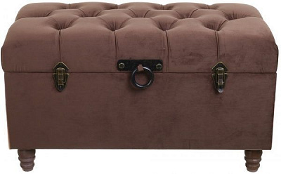 Сундук-пуф Shic B коричневий , 82,5х42х47 см велюр 