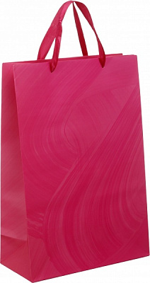 Пакет подарунковий SuperL пл D-1142 рожевий мазки фарби з ембоссінгом