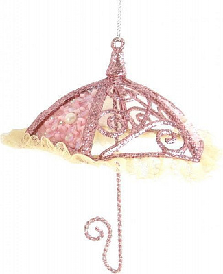 Декорация новогодняя Зонтик из завитков 13 см MC18B-15028-2 