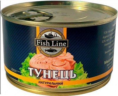 Консерва Fish Line Тунец натуральный 240 г