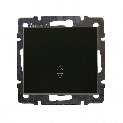 Выключатель проходной одноклавишный Lezard Rain 10 А антрацит 703-4288-105