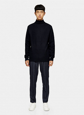 Брюки TopMan CASUAL TROUSERS 88D53S-BLE 28R синий