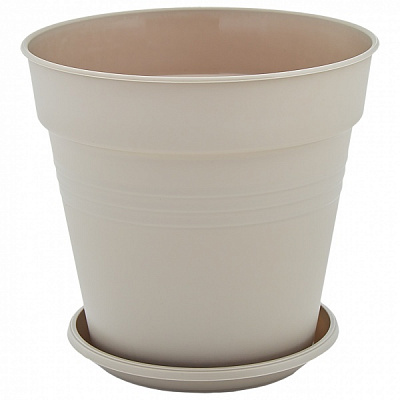 Горщик Алеана Глорія з підставкою 18,5x18,0 см круглий 3,1 л какао (114018)