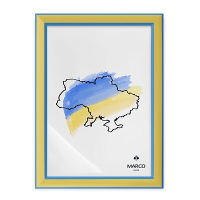 Рамка MARCO decor 2313 1 фото 15х20 см синий с желтым 