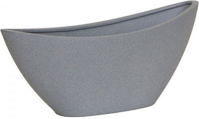 Горшок керамический Ориана-Запорожкерамика Лодочка крошка овальный 2,5 л металлик 