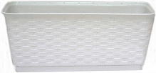 Ящик балконный Prosperplast Ratolla round прямоугольный 14,7л белый (76964-449) 