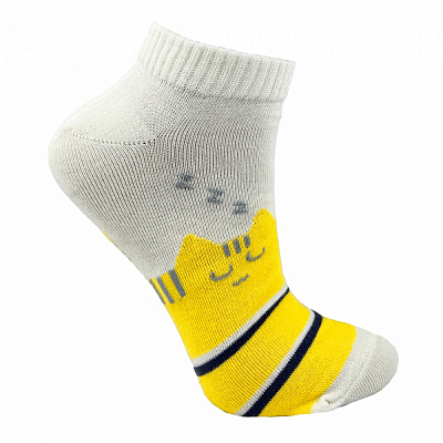 Шкарпетки жіночі Premier Socks Яскраві котики р.23-25 білий із жовтим
