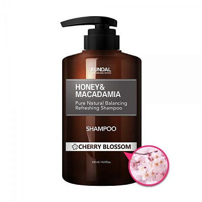 Шампунь Kundal Honey & Macadamia Shampoo Cherry Blossom Квітуча вишня 500 мл