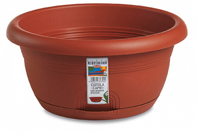 Вазон пластиковый Stefanplast Capri круглый 5 л терракот (84300) 