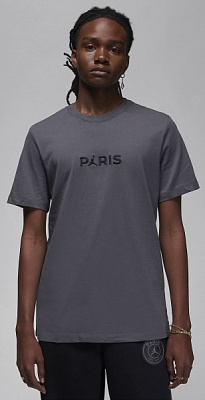 Футболка Jordan M J PSG SS WORDMARK TEE DZ2940-068 р.L сірий