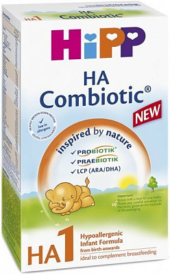 Сухая смесь Hipp Гипоаллергенная HA Combiotic 1 начальная 350 г 9062300130376