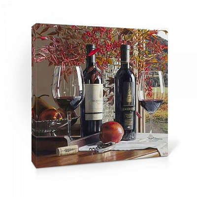 Репродукция Wine and fruit 48x48 см i_48_00027 