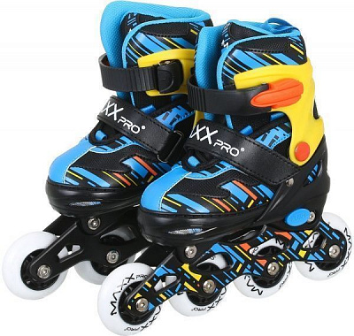 Роликові ковзани MaxxPro YX-0151-20GB р. 38-42 чорно-блакитний
