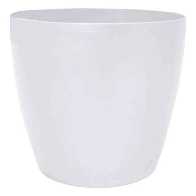 Горщик пластиковий Алеана Матільда круглий 4,1л білий (114094)