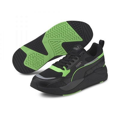 Кроссовки Puma X-Ray 2 Square 37310803 р.UK 9,5 черно-зеленый
