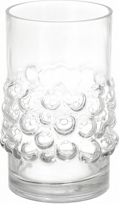 Ваза стеклянная Bubbles 21 см прозрачная 