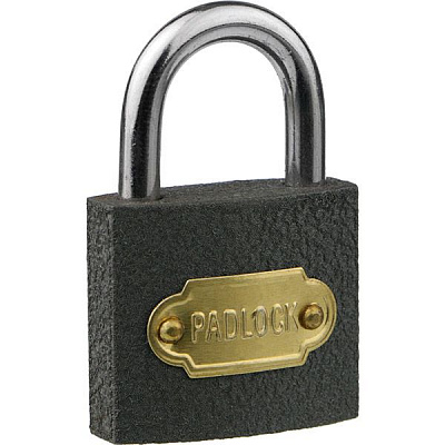 Замок навіснийзамок навісний навесной 38 мм серый відкритий (амбарний)