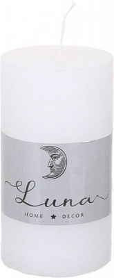 Свеча Рустик Цилиндр белый 55х100 мм Luna