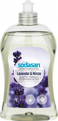 Засіб для ручного миття посуду Sodasan Лаванда-м'ята 0,5л