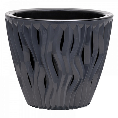 Кашпо Натхнення круглий 1,6 л антрацит (КШ-5402)