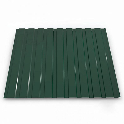 Профнастил глянцевий PSM ПР-8А 0,45x1207x2000 мм RAL 6005 зелений