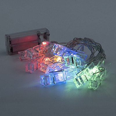 Декоративная гирлянда Altalusse (INL-2704B-10 Multicolor) встроенный светодиод (LED) 10 ламп 1,5 м 