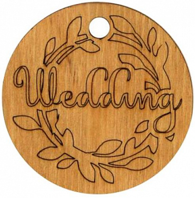 Мини-заготовка тег Wedding d4,5 см 281344 10 шт. Rosa Talent