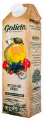 Сок Galicia с мякотью из смеси фруктов «Ягодный микс» гомогенизированный 1л 