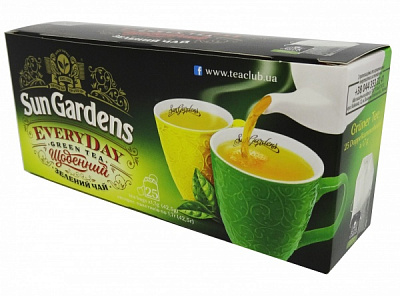 Чай зеленый Sun Gardens Ежедневный ароматный 25 шт. 42,5 г 