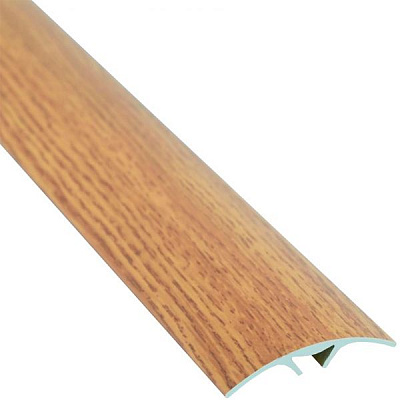 Порожек алюминиевый декорированный Braz Line скрытый крепеж 40x900 мм дуб светлый