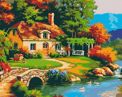 Картина за номерами Сонячна садиба 40x50 см Riviera Blanca