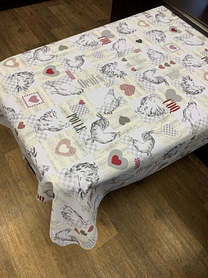 Скатертина Серце 2-шарова (ПВХ) 137x200 см мульті Даріана