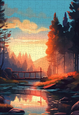 Пазл дерев’яний MISLT Ліс у сутінках