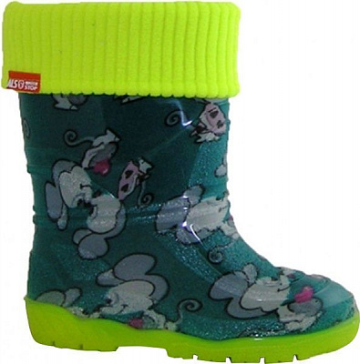 Сапоги резиновые Alisa Line Мышата р.29 зеленыйсалатовый 