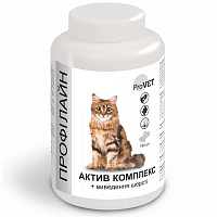 Витаминно-минеральный комплекс ProVET Профилайн для кошек АКТИВ КОМПЛЕКС + вывод шерсти 180 табл.