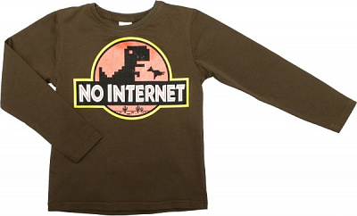 Реглан для мальчика Luna Kids No internet р.128 хаки 